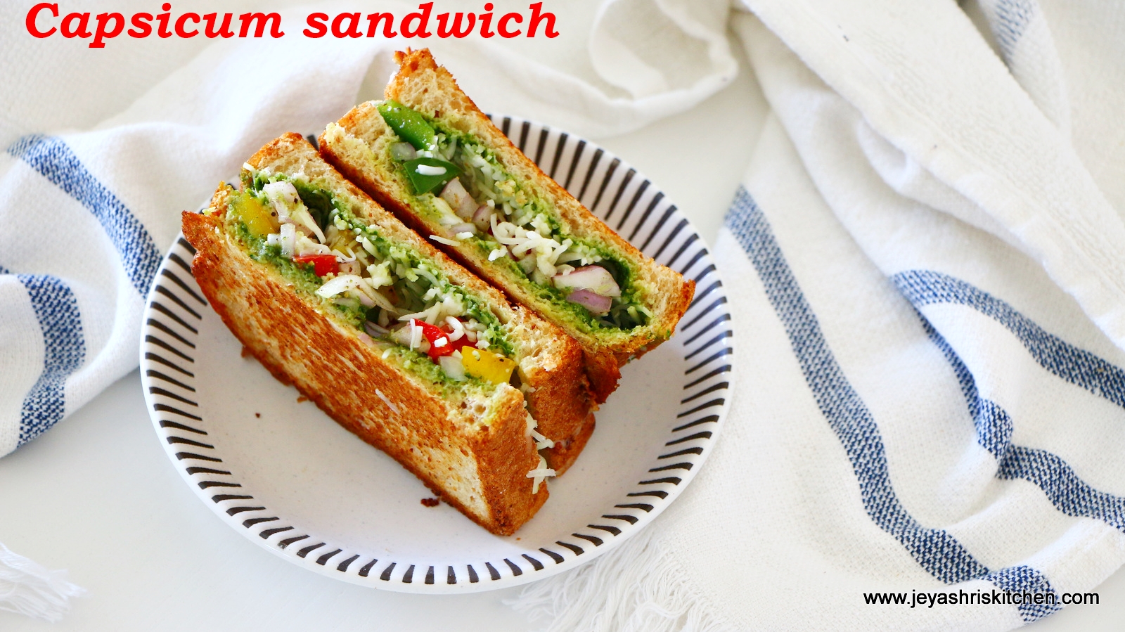 Capsicum Onion Sandwich